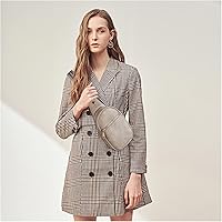 Vista 107 de Telena Riñonera pequeña para mujer, de cuero, cangureras, bolsa de pecho para mujer 3-camel marrón