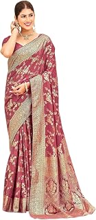 Satrani Women's Silk Weaving Banarasi Saree with Unstitched Blouse Piece Price In India
