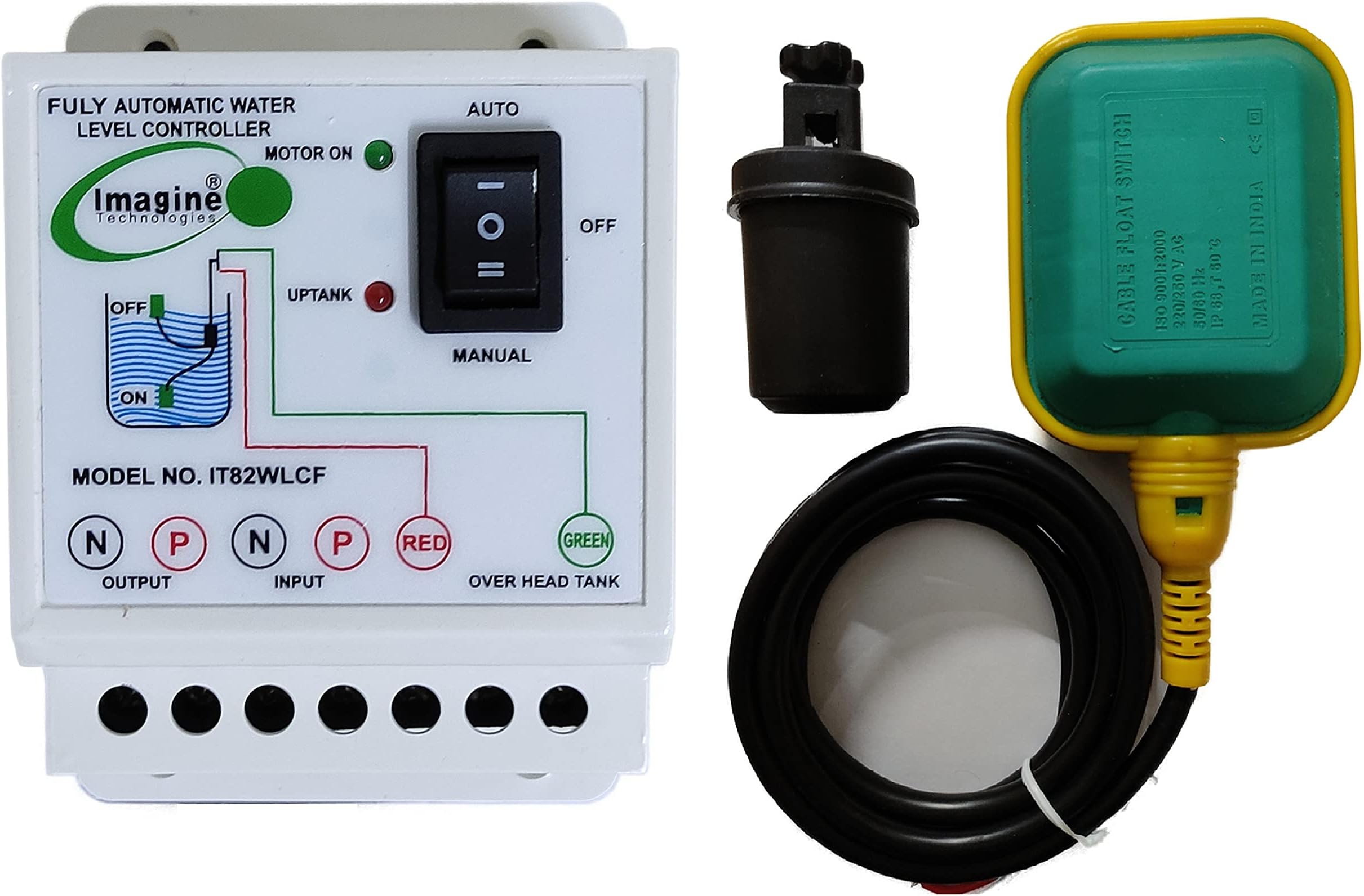 Imagine Technologies Fully Automatic Water Level Controller and Indicator with Float Sensor (IT82WLCF).