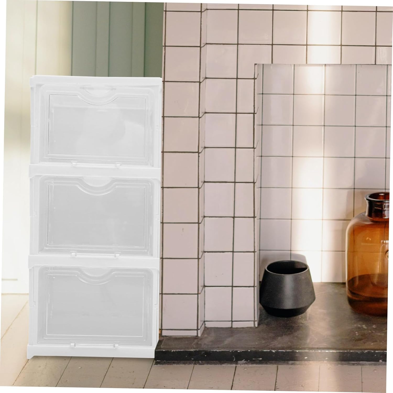 Zerodeko Shoe Storage Box Organizer Multilayer Shoe Boxes Stackable Space-saving