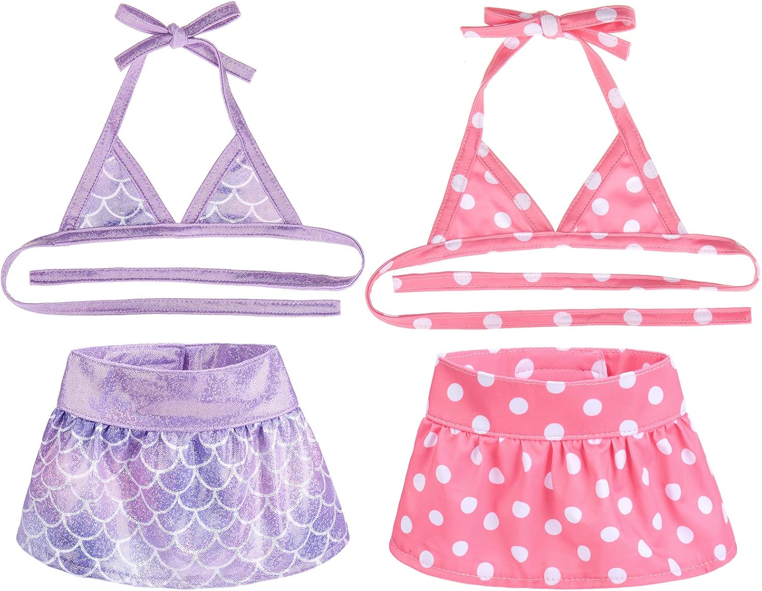 Forwardog 2 Pack Dog Bikini Set,Beach Dog Swimsuit Mermaid