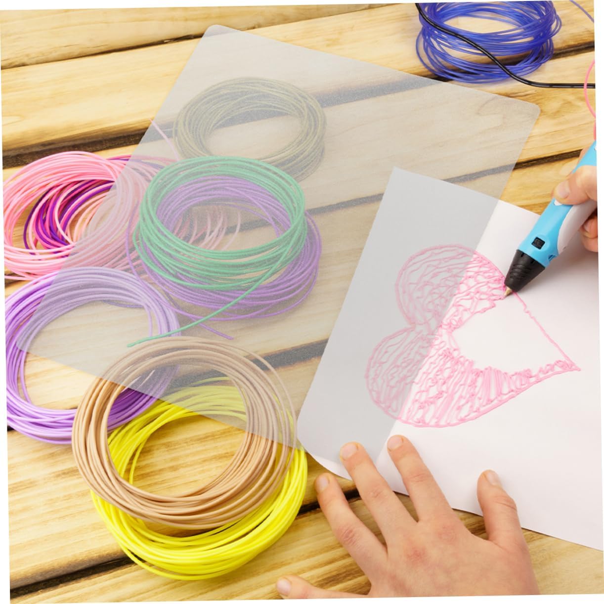 6pcs Transparent PVC Drawing Mat Portable Printing Pen Template for Crafting Clear Copy Boards for Enhanced Drawing Skills
