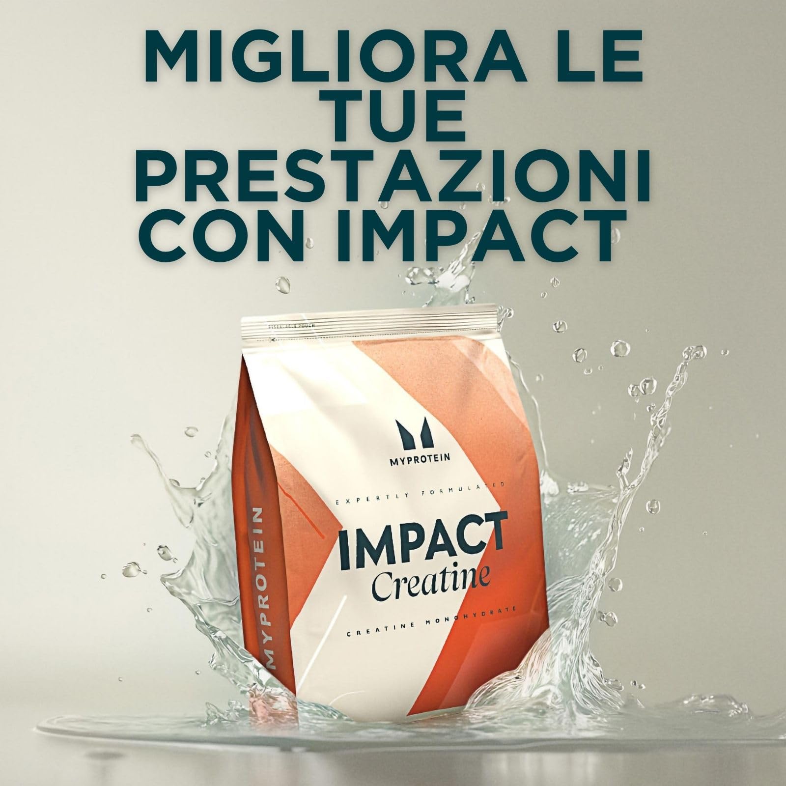 Myprotein Impact Creatina Monoidrato - Senza Aroma | 500 g - 147 Porzioni | Creatina Monoidrato Micronizzata per forza muscolare e fitness | 3 g di Creatina per Porzione