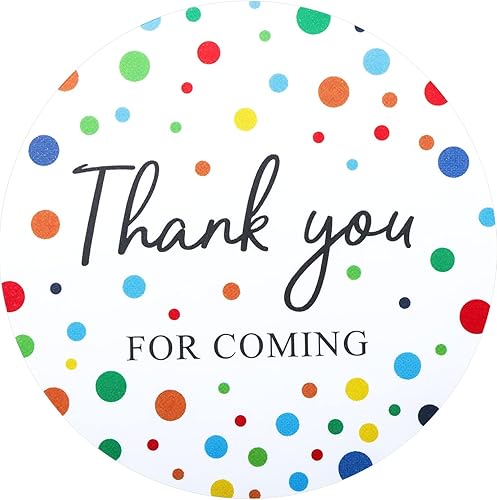 jijAcraft 60 calcomanías de agradecimiento redondas de 2 pulgadas en 6 diseños, calcomanías de agradecimiento personalizadas con estrella arcoíris