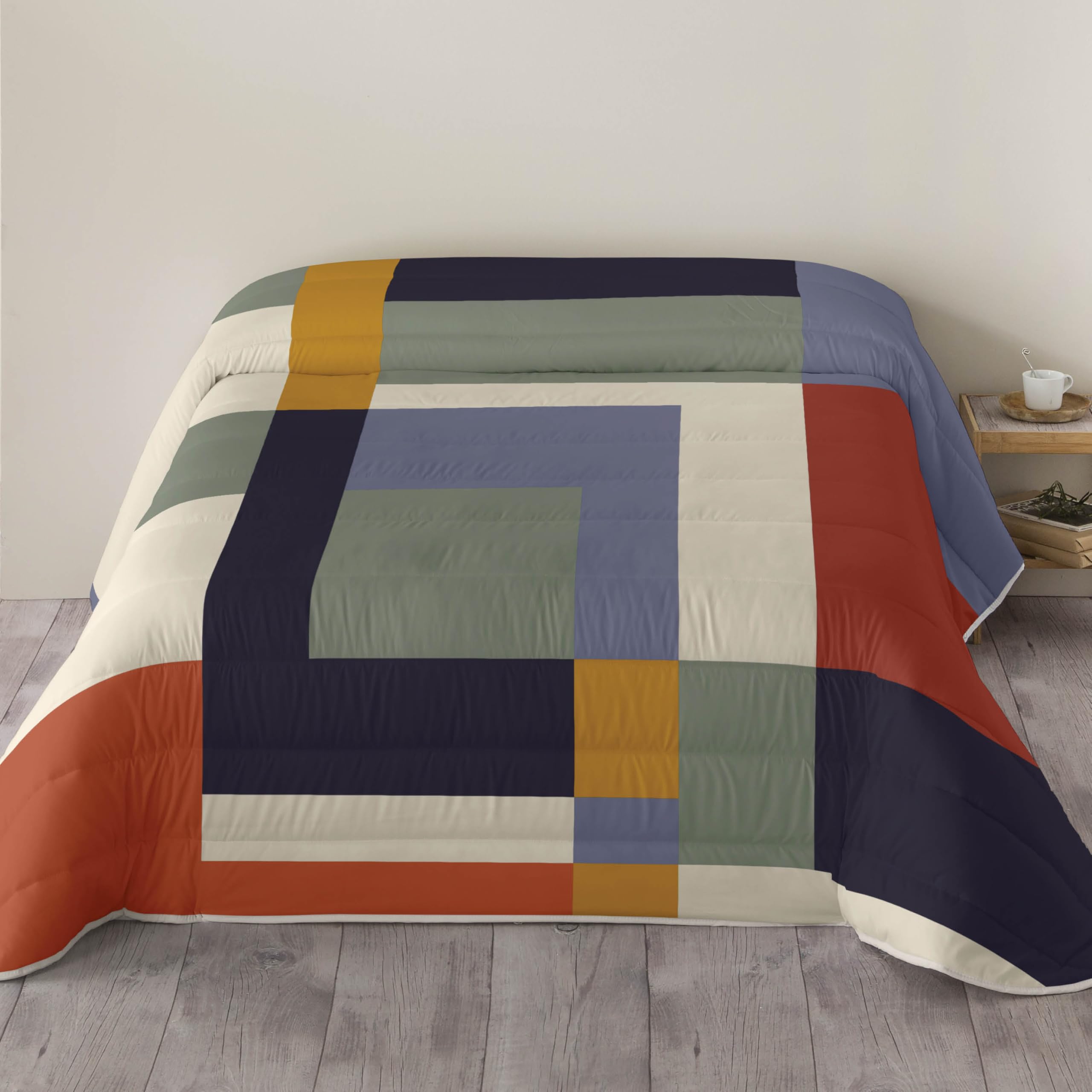 NATURALS Edredón Nórdico Estampado 300 Gramos - Cama 105-100% Microfibra, Tacto Suave, Gran Comodidad, Certificado OEKOTEX Standard 100 - Colección 2024/2025 (Mileto, 200x260 cm)