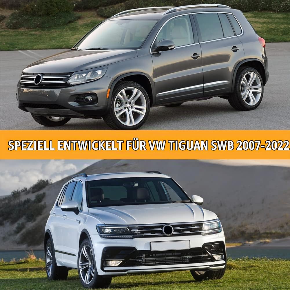 Wasserdicht Auto Abdeckung für SWB VW Tiguan 2017-2022 | Auto Abdeckplane Wasserdicht Atmungsaktiv für Regen Sonne Staub Schutz