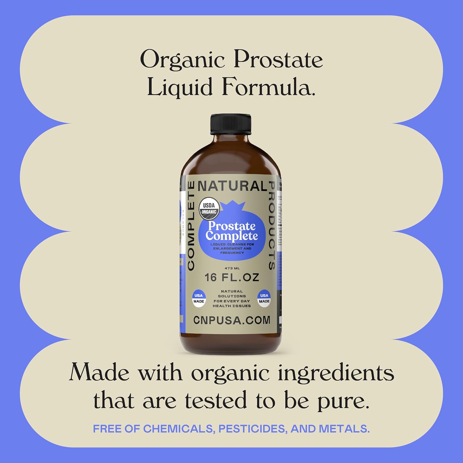 Complete Natural Products Prostate Complete - 16oz Glass Bottle