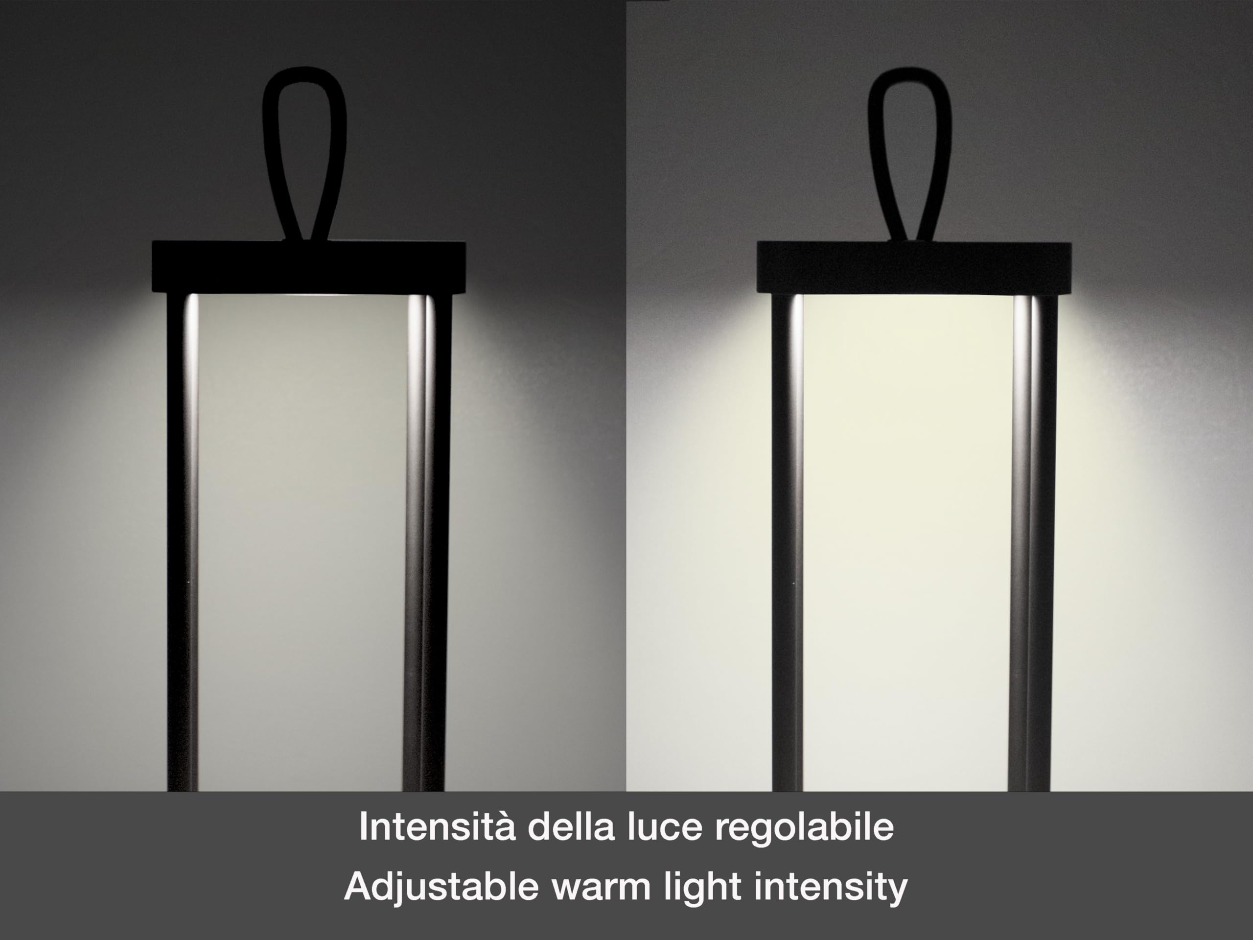 BEPER P207ILI100 Lampada da Tavolo LED Senza Fili, Luce LED Calda, Intensità Regolabile, Lampada da Esterno e Interno Ricaricabile, IP44, USB Type-C Inclusa, Autonomia 12 Ore