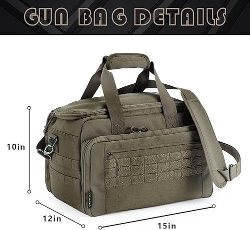 Miniatura 5 de VEAGIA Paquete de gama de pistolas bolsa de rango de pistola funda de pistola para cargador con cerradura de doble capa a prueba de explosiones