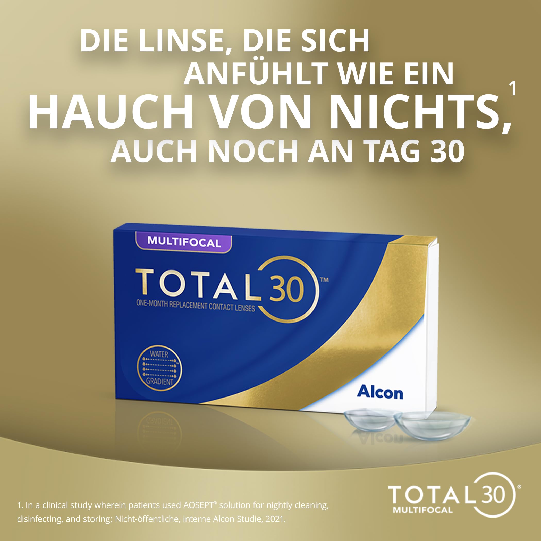 TOTAL30 Multifocal Monatslinsen | 6 Stück | BC 8.4 mm | DIA 14.2 mm | ADD HIGH | +01.25 Dioptrien