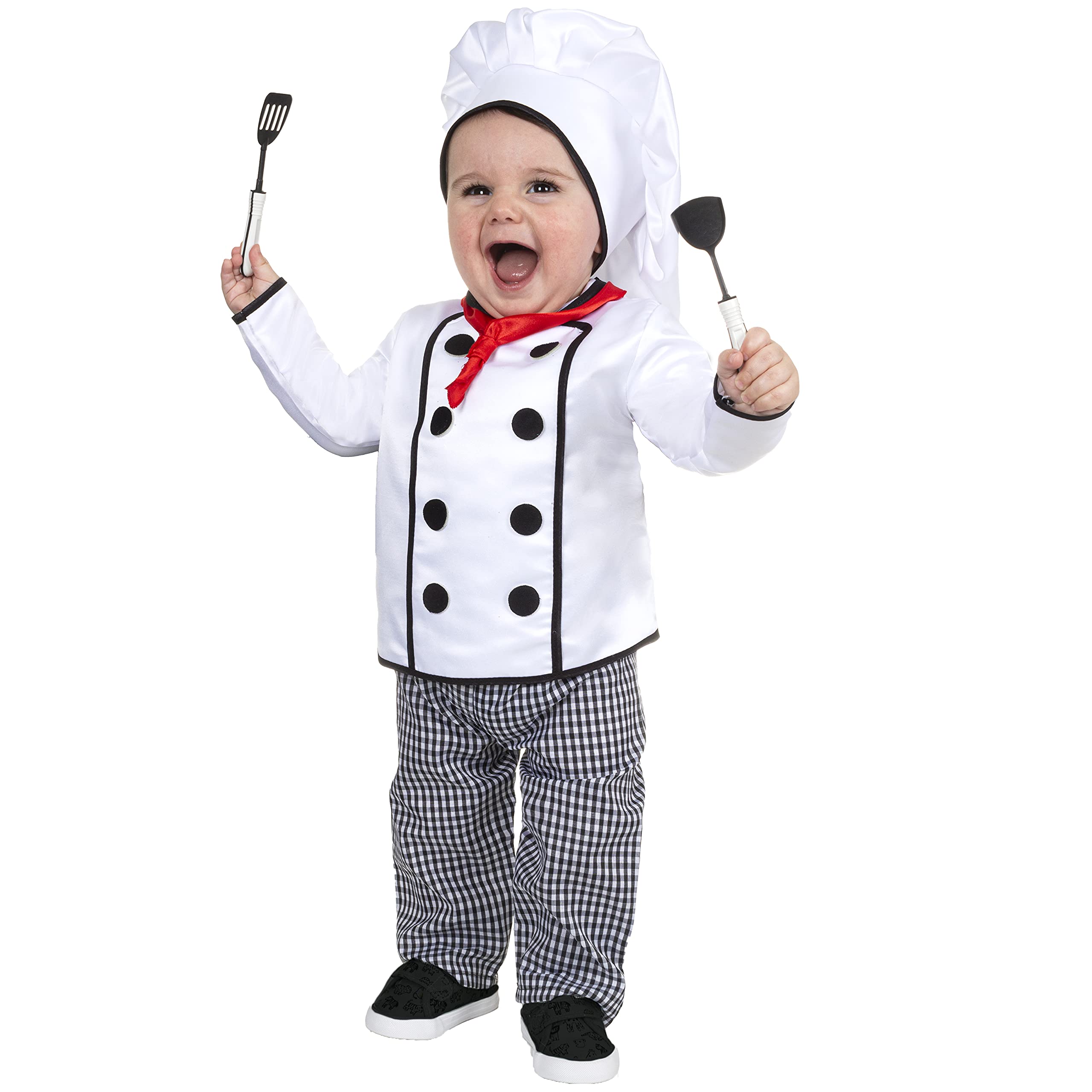 PEGASUS COSTUME CUOCO VESTITO CHEF CARNEVALE PRIMAINFANZIA DA 10 A 36 MESI