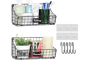 Maximize Storage with Wall Hanging Baskets and S-Shaped Hooks