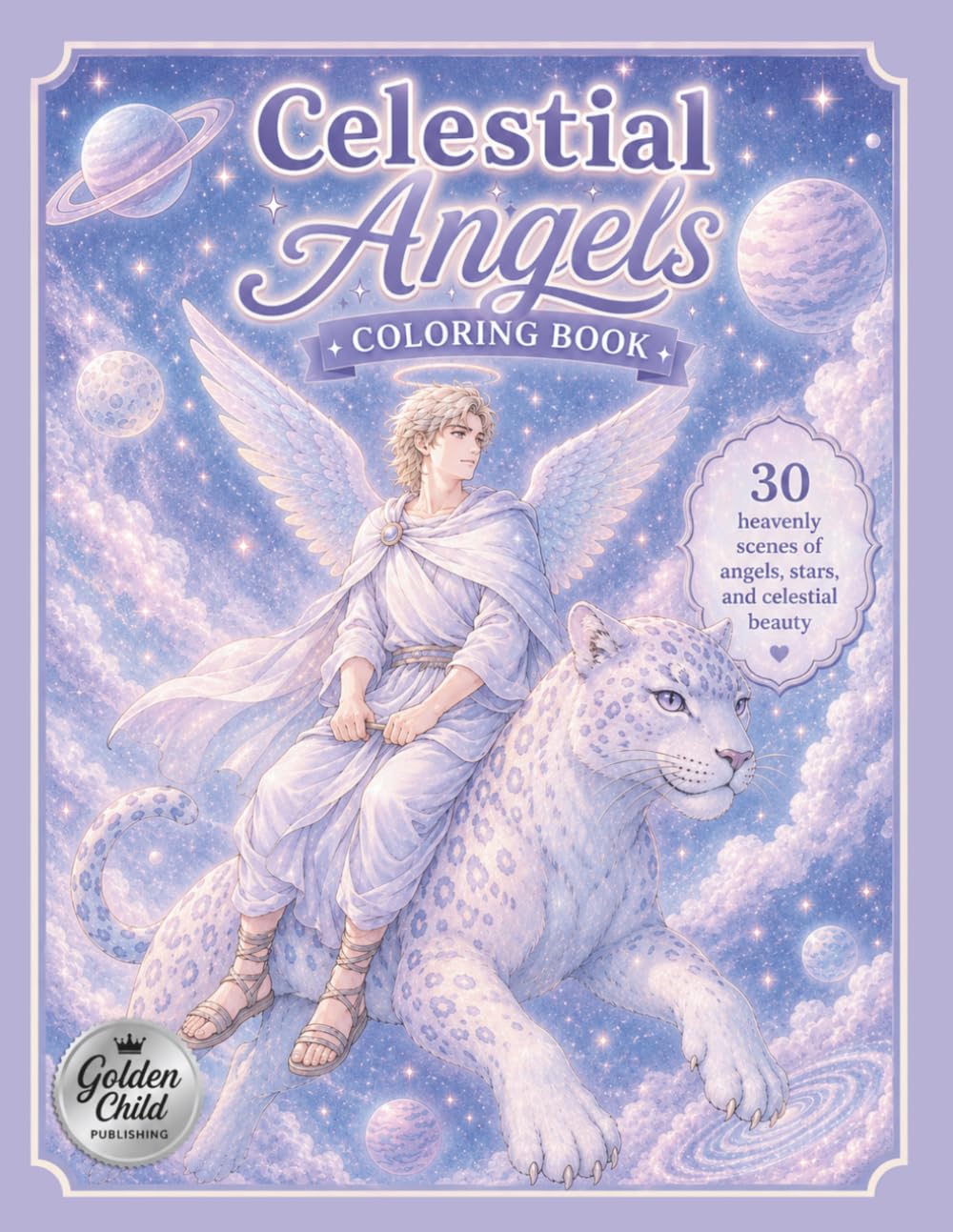Celestial Angels: A Bold and Easy Coloring Book Featuring Ethereal Angels, Celestial Wonders, and Dreamlike Heavenly Worlds