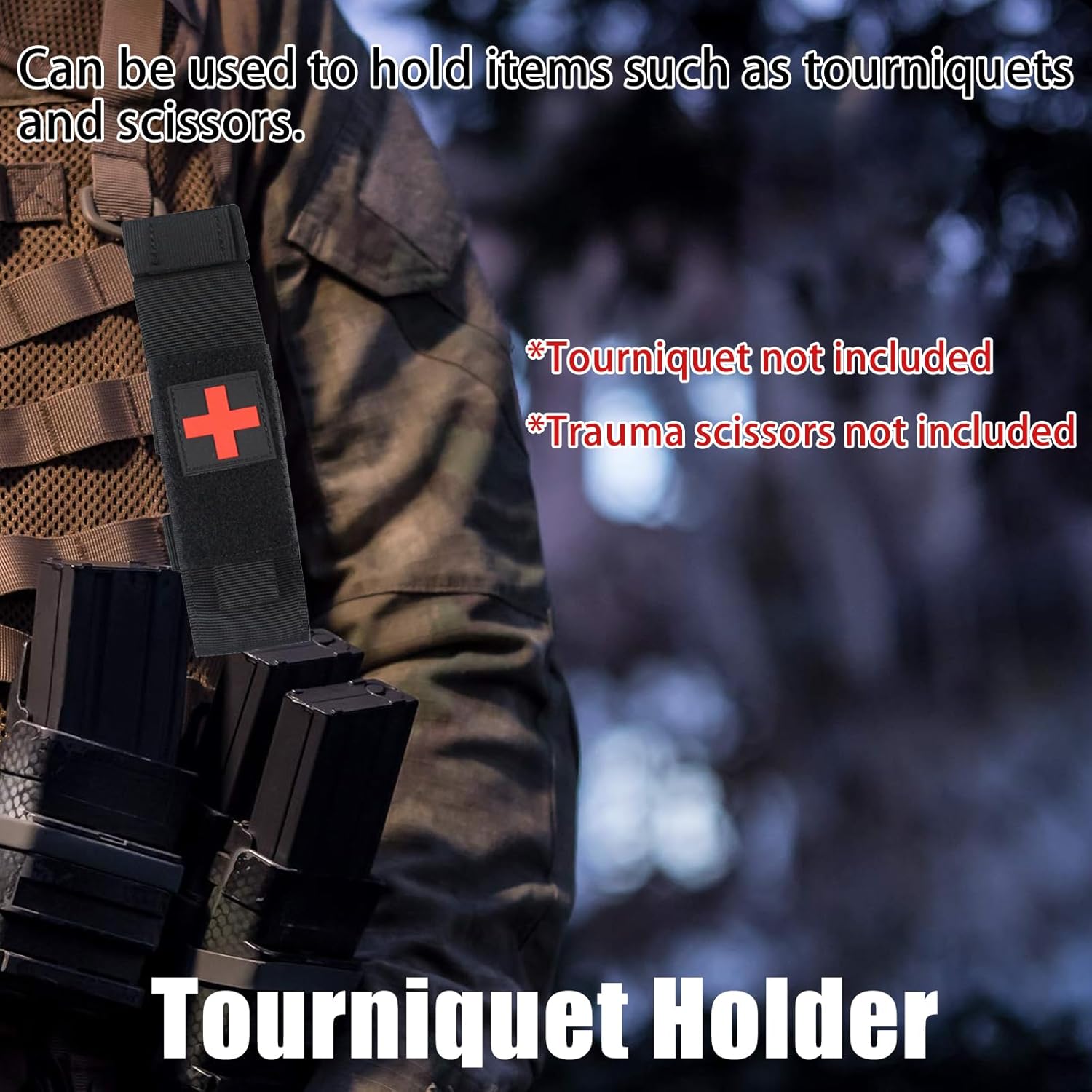 Tactical Molle Tourniquet Holder, Tourniquet Pouch, Nylon, Water-Resistant, for Outdoor Sports, Camping, Hiking, Climbing, First Aid, Emergency, EDC, Survival Gear, Police, Military, First Responders 3 71Bu0CfzYFL. AC SL1500