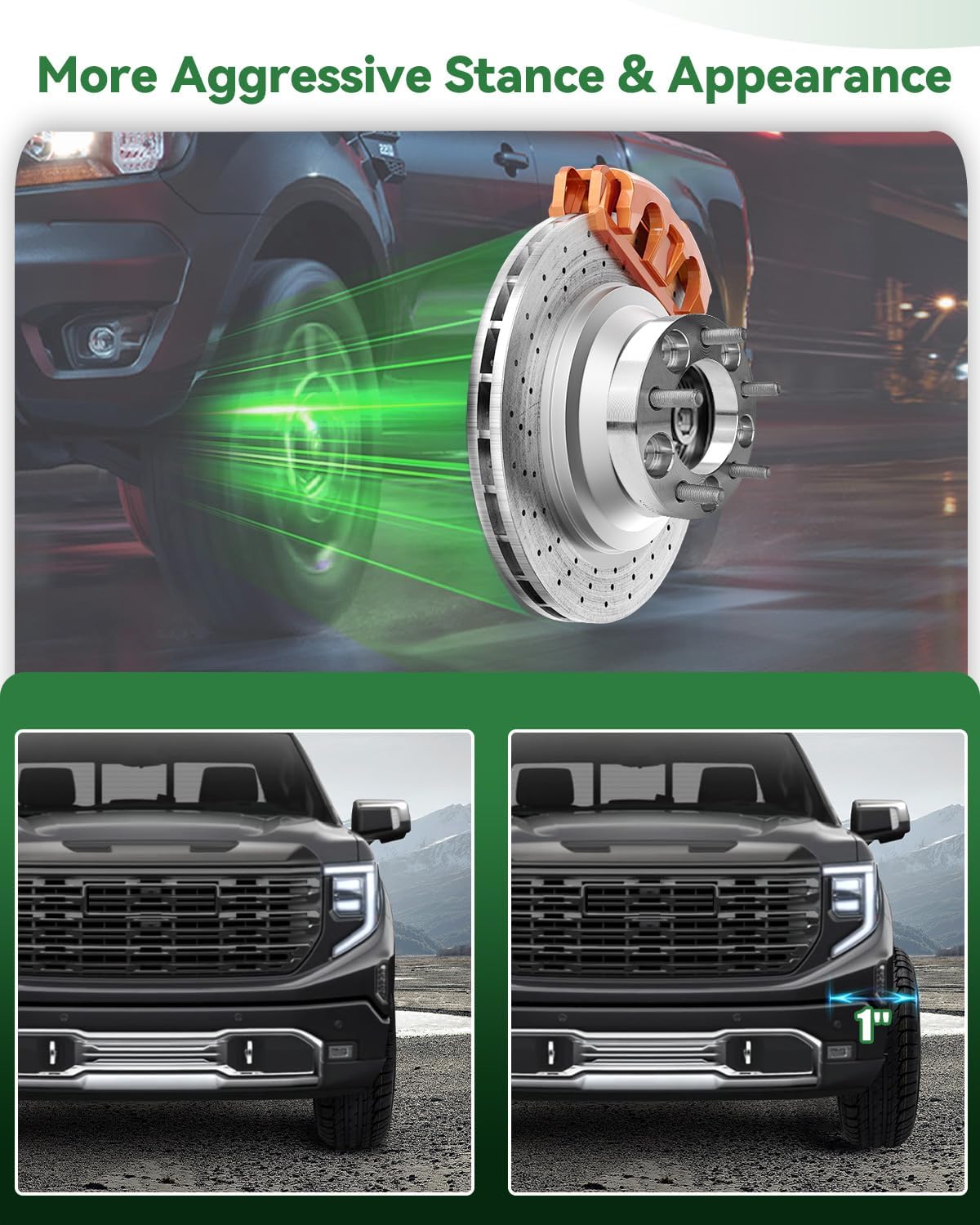 5x4.75 Wheel Spacers, 1 Inch 5x120.65 Wheel Spacers 87.1mm Center Bore with M12x1.5 Studs - Image 4