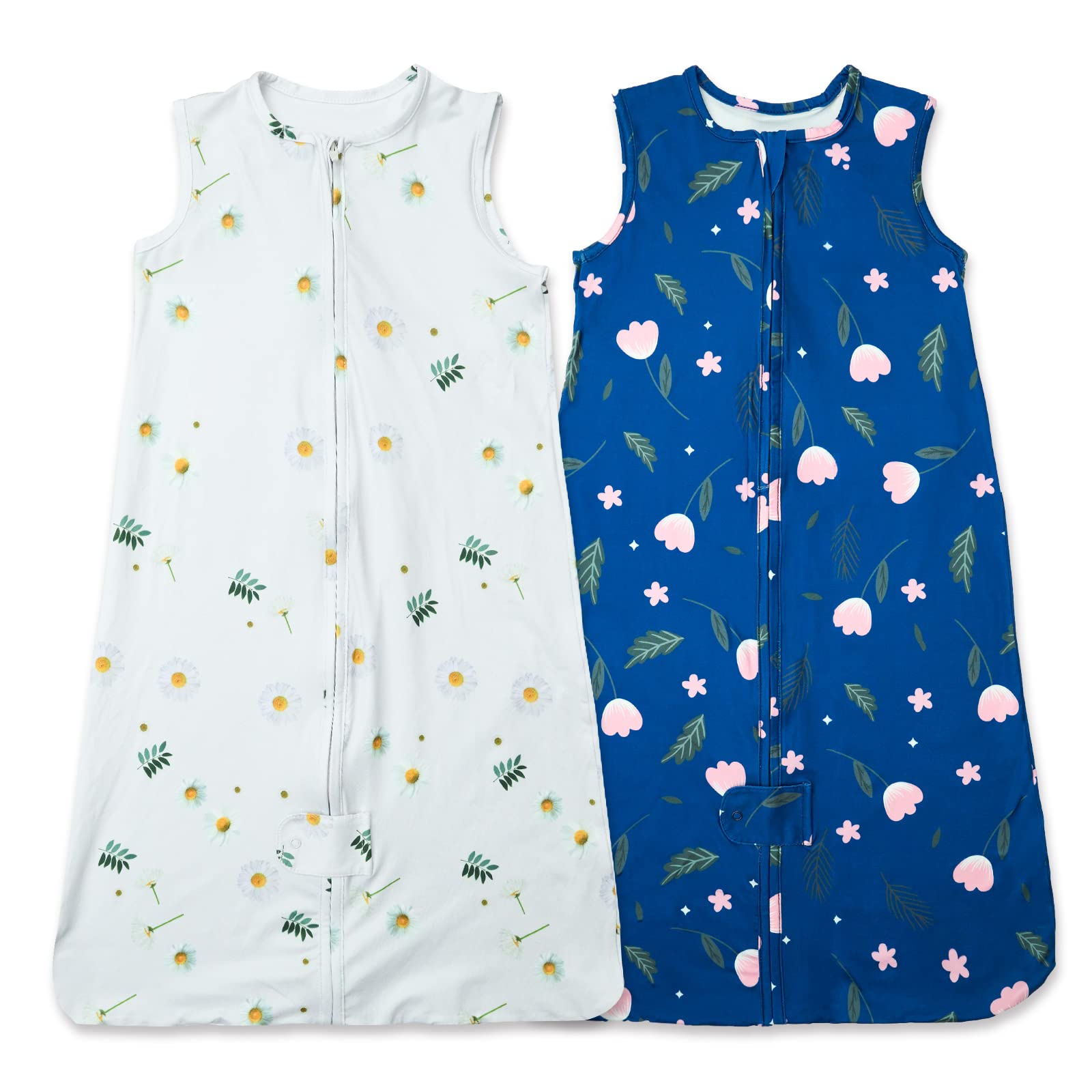 Baby Sleep Sacks Unisex Toddlers' Sleep Wearable Blanket Sleeping Bags, CocoCradle 2-Way Zippers Sleepsack 0.5TOG for Babies