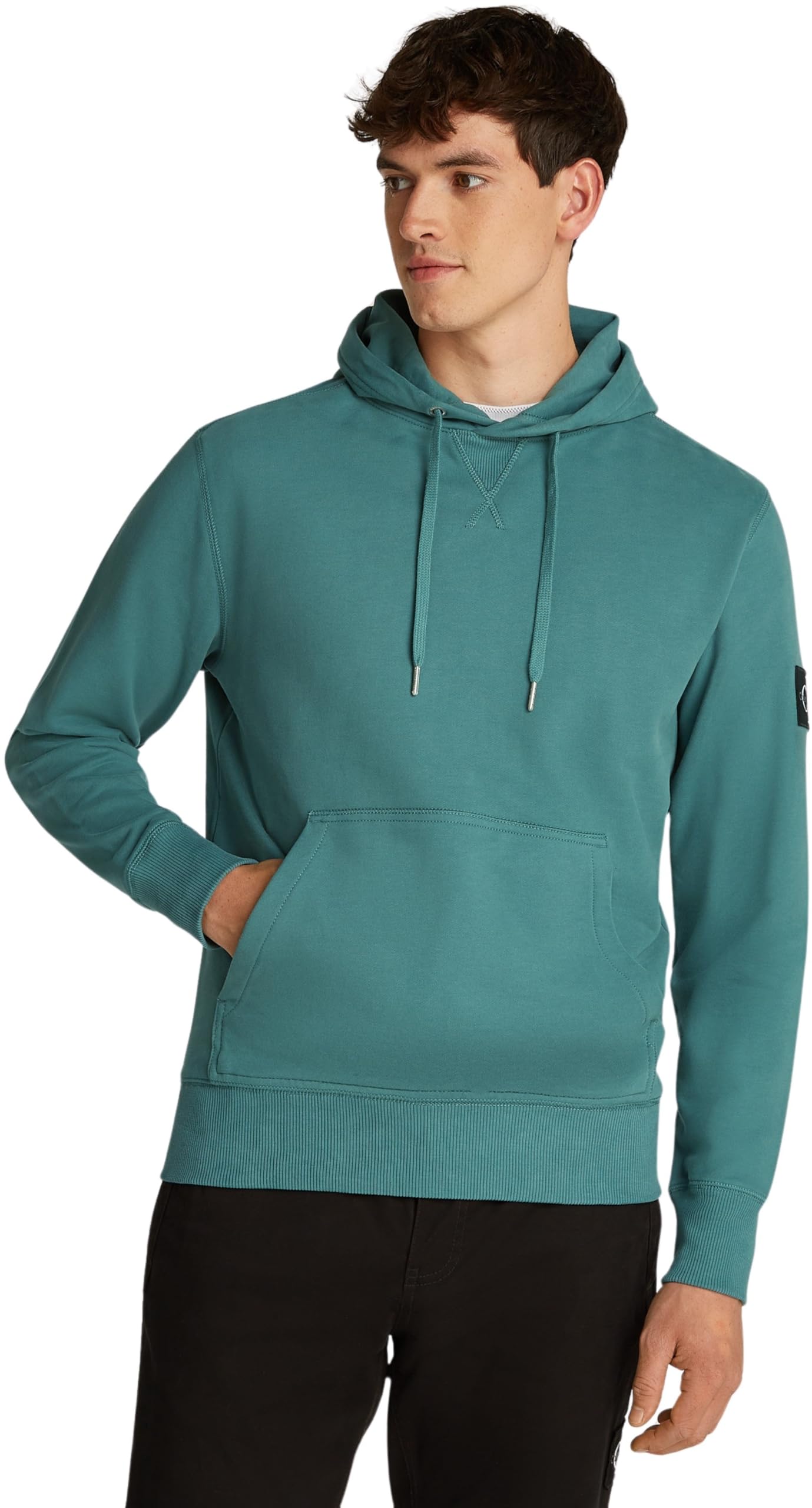 Calvin Klein Felpa Uomo Badge con Cappuccio