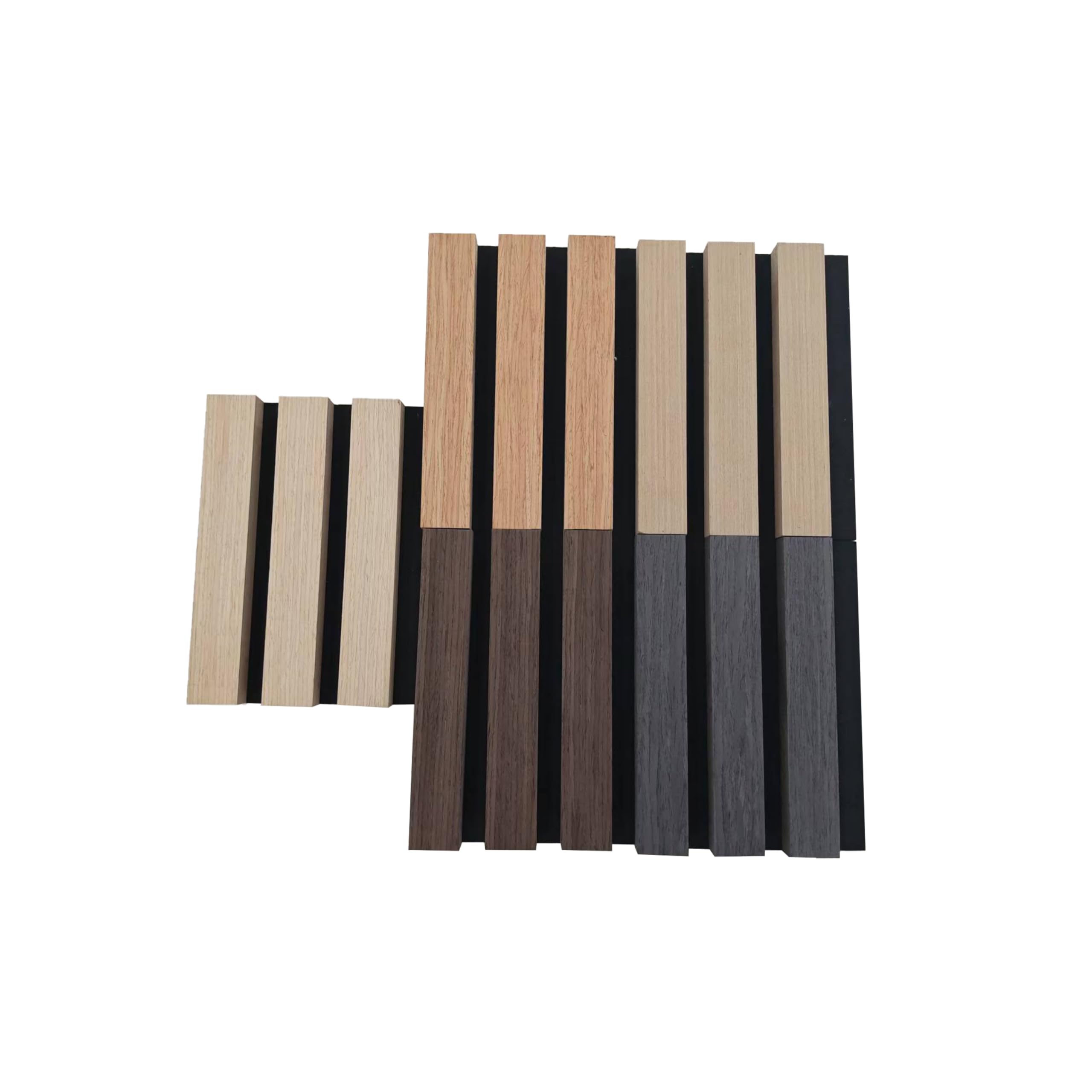 Conjunto de 2 paneles acústicos decorativos de MDF con revestimiento de fieltro – Revestimiento decorativo y fonoabsorbente para interiores y estudios 120 x 60 cm roble claro