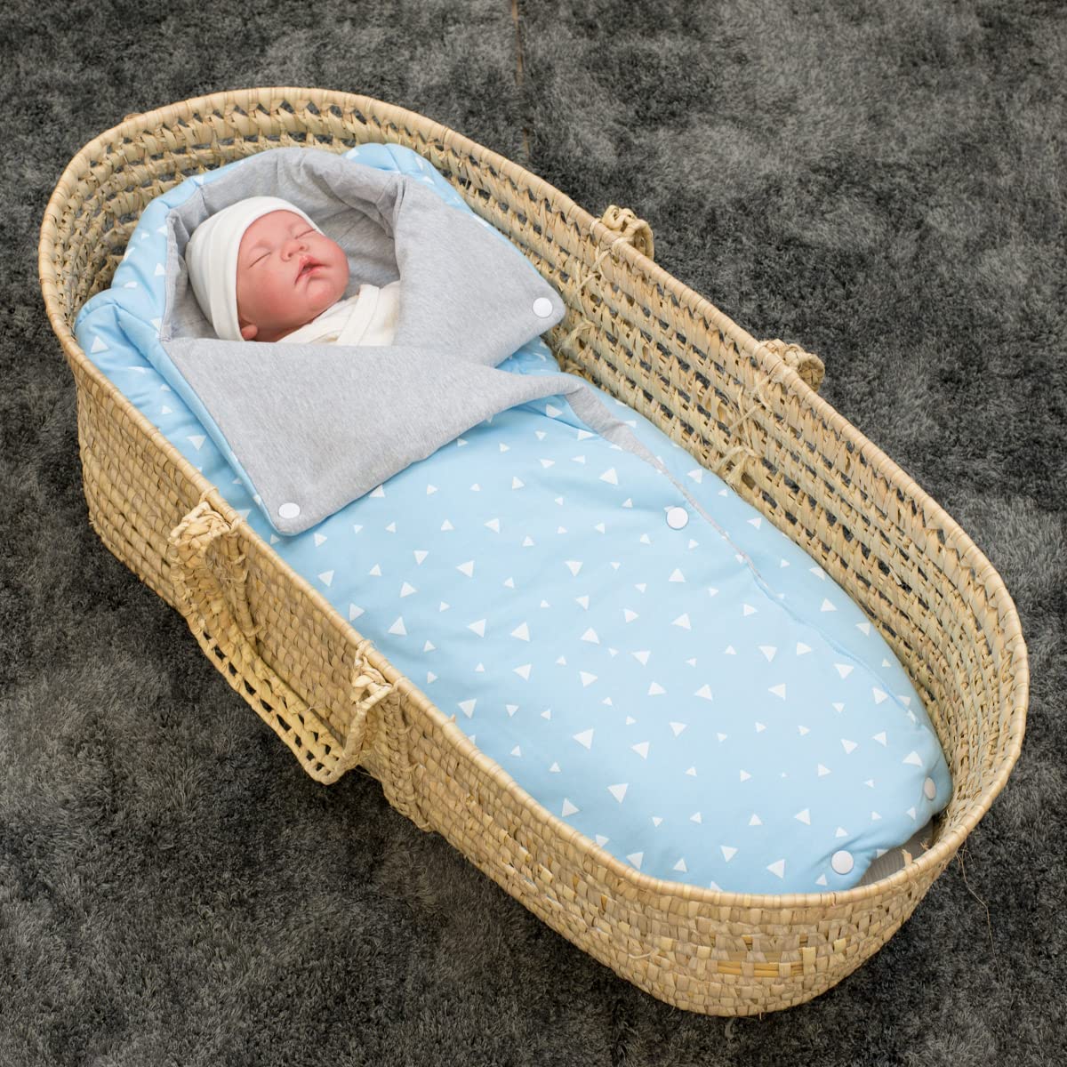 JYOKO KIDS Sacchi Universale Per Navicella (BLUE SPARKLES, COTONE)