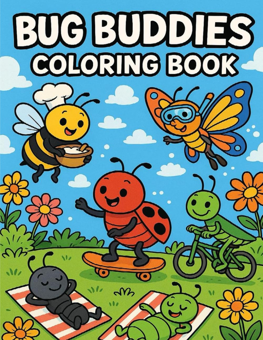 Bug Buddies Coloring Book: Fun & Silly Bugs Doing Funny Things