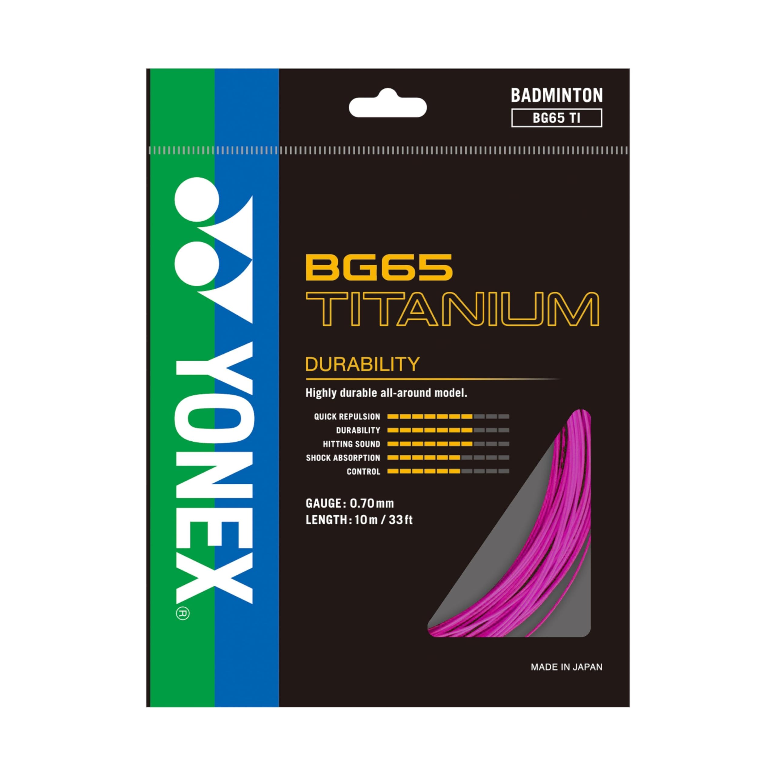 YONEX BG 65 TI Badminton Racket String (10M Set)