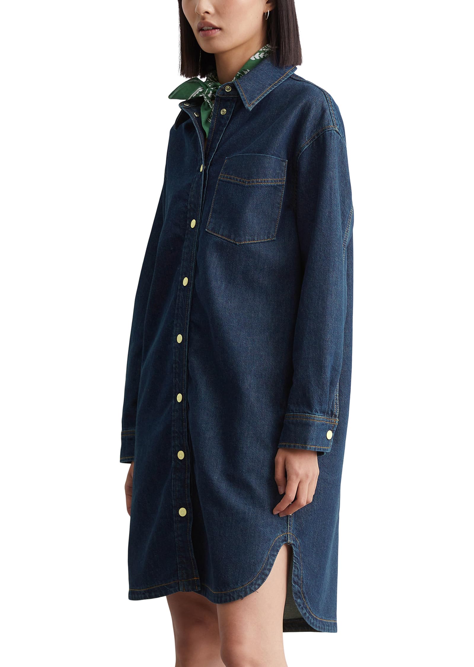 Marc OPolo Denim Women's Corduroy Dress Made of Organic Cotton Oversize Fit
