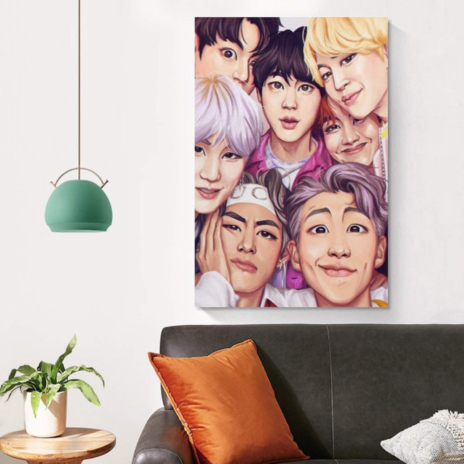 ZAPORA Poster Su Tela BTS Jungkook – 50x75 Cm, Stampa Artistica, Decorazione Murale Per Camera Da Letto, Ufficio, Regalo Fan, Senza Cornice - 5