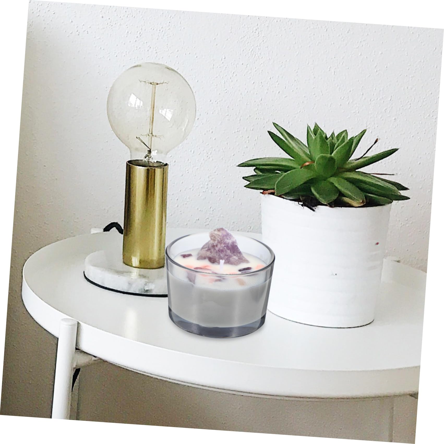 Vela Perfumada Aromática de Cristal Púrpura, Decorativa