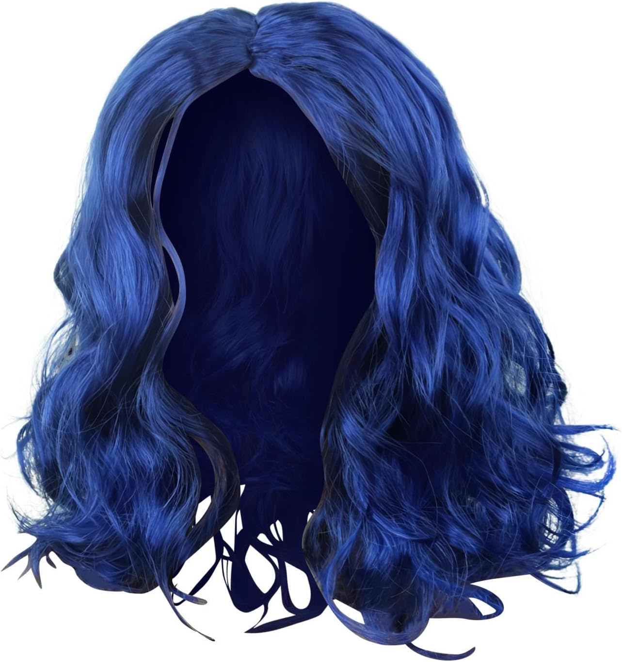 Blue Curly Wig, Short Bob Wigs 10 Inch Women Wavy Curly Wig, Women