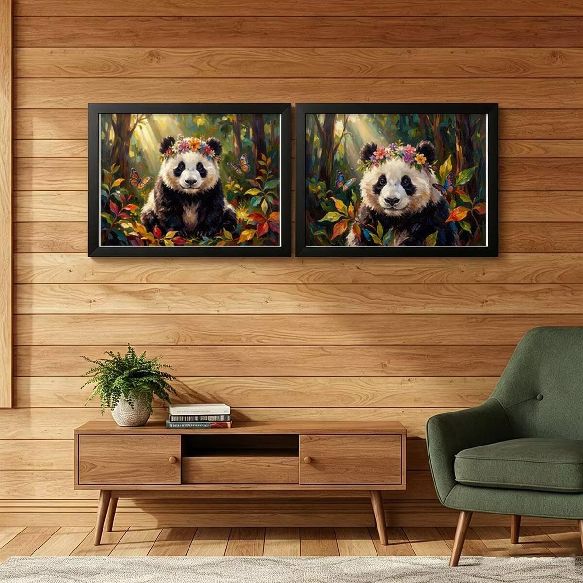 Panda Diament Malarstwo Dorosły 5D Diamentowe Malarstwo 2 Opakowanie