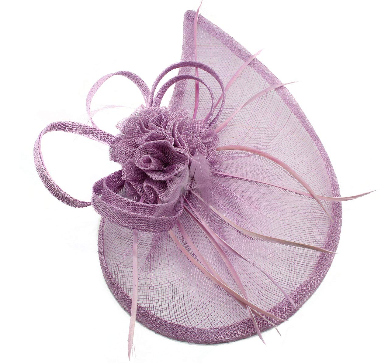 Finecy In - Ladies Wedding Races Cocktail Hat Occasion Fascinator (Light Purple)