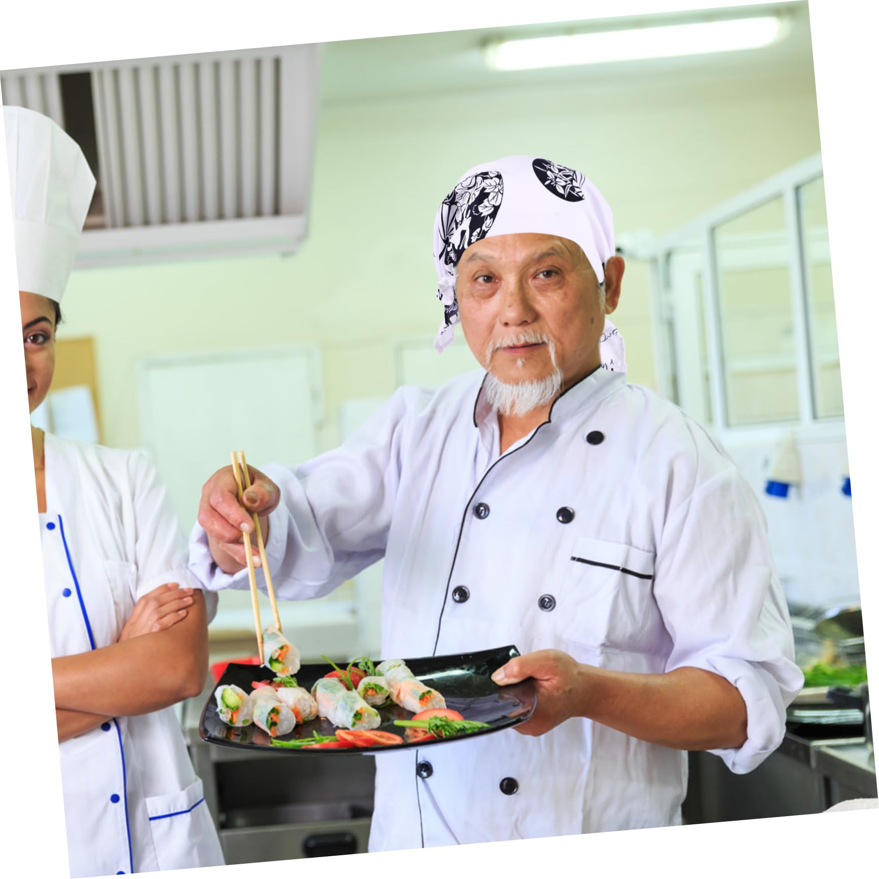 SOIMISS Sombrero De Sombrero De Chef De Cocina Sombrero De Cocina para Sombrero De Turbante para Servir Sombrero De Servir Venda Gorro De Cocina Ajustable Tela