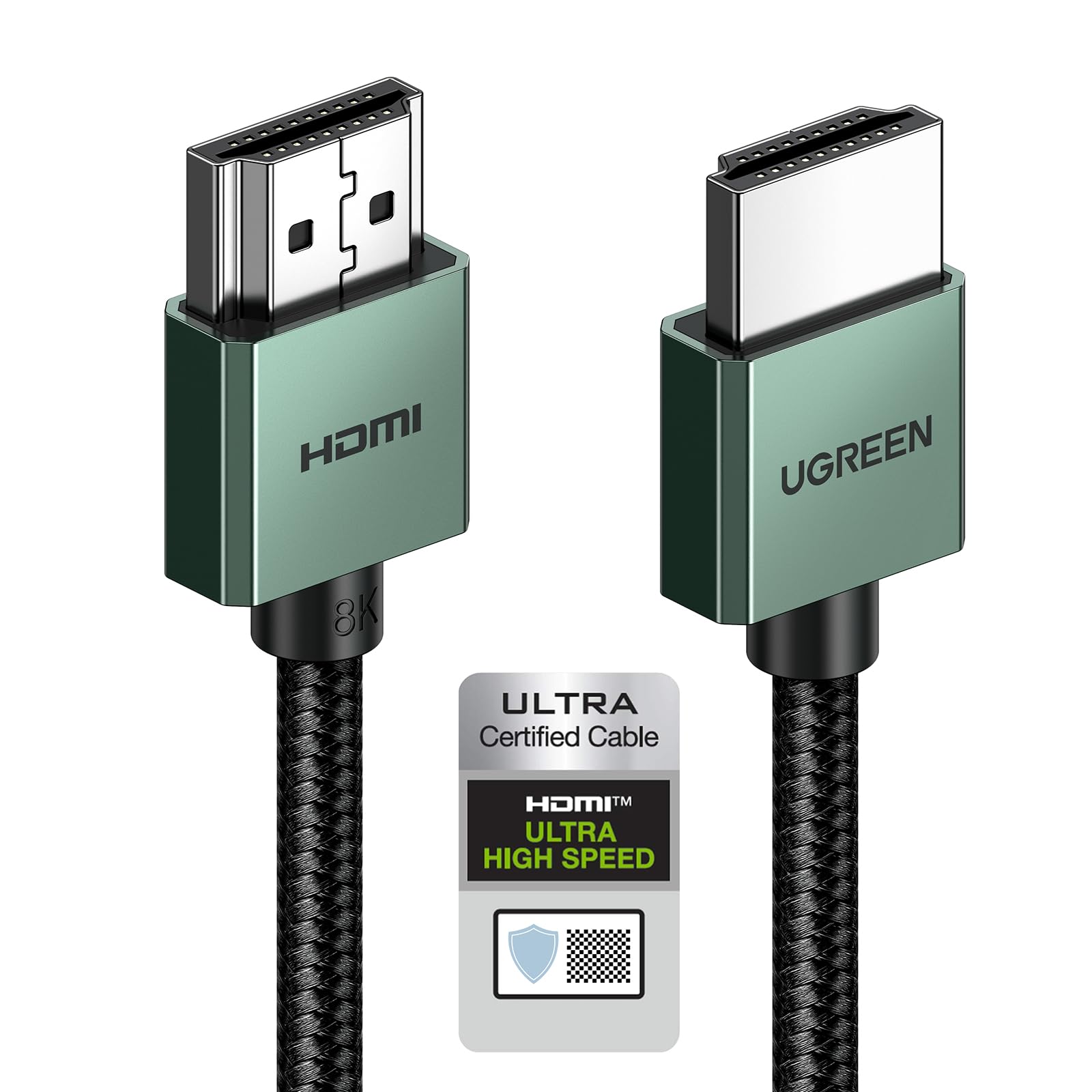 UGREEN Câble HDMI 2.1 Certifié 8K 60Hz 4K 240Hz 48Gbps Aluminium 2M
