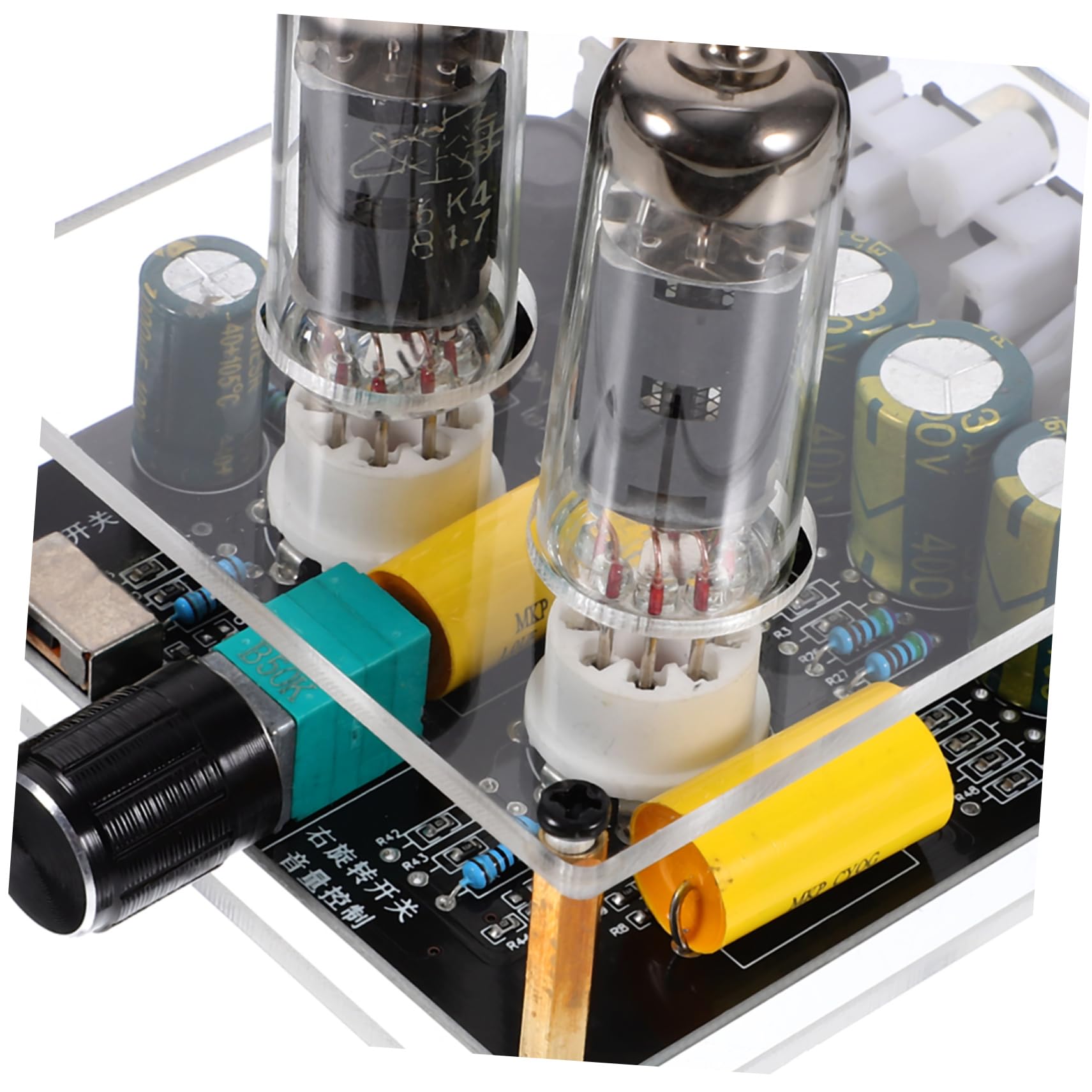 Homoyoyo Preamplificatore Valvolare 6k4/6a2 Hifi Funzione Preamplificatore, Facile da Installare, per Sistemi Audio DIY e Arredamento Moderno