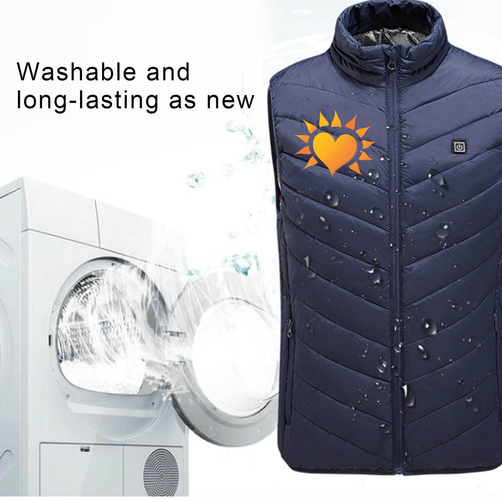 Gilet Riscaldata Uomo Donna Giacca 3 Temperatura Regolabile Cappotto Riscaldato USB Giubbotto 9 Zone di Riscaldamento Gilet Riscaldante Elettrico Giacche Riscaldate Calda Taglie Forti Abbigliamento