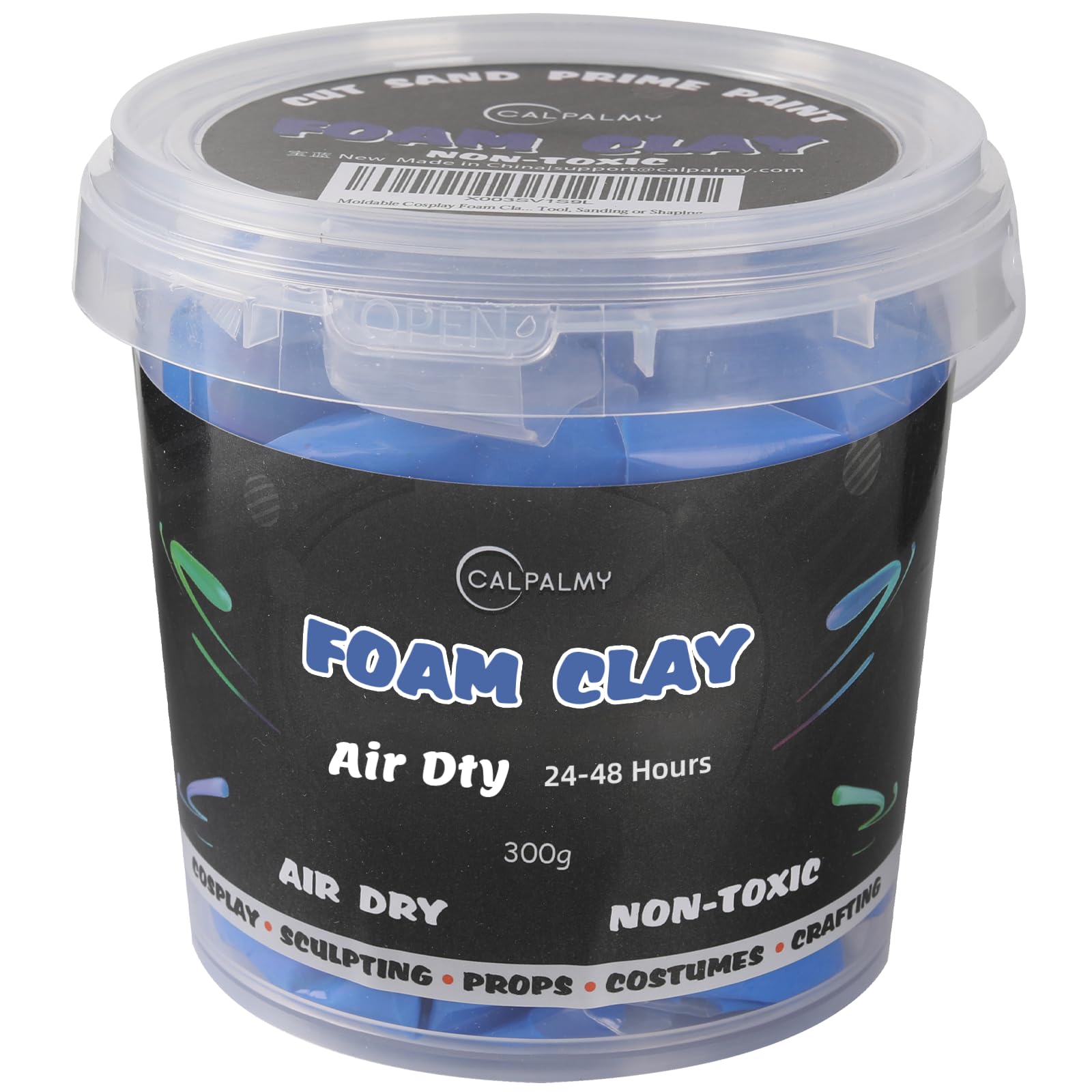 Moldable Cosplay Foam Clay Blue Colors (300g) – High Density and Quality for Intricate Designs | Air Dries to Perfection for Cutting with a Knife or Rotary Tool, Sanding or Shaping