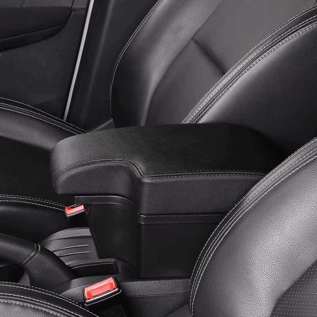 YJYWZH Doble Capa Consolas Reposabrazos Caja para Nissan Juke Reposabrazos Caja de Almacenamiento Apoyabrazos de la Consola Coche con portavasos