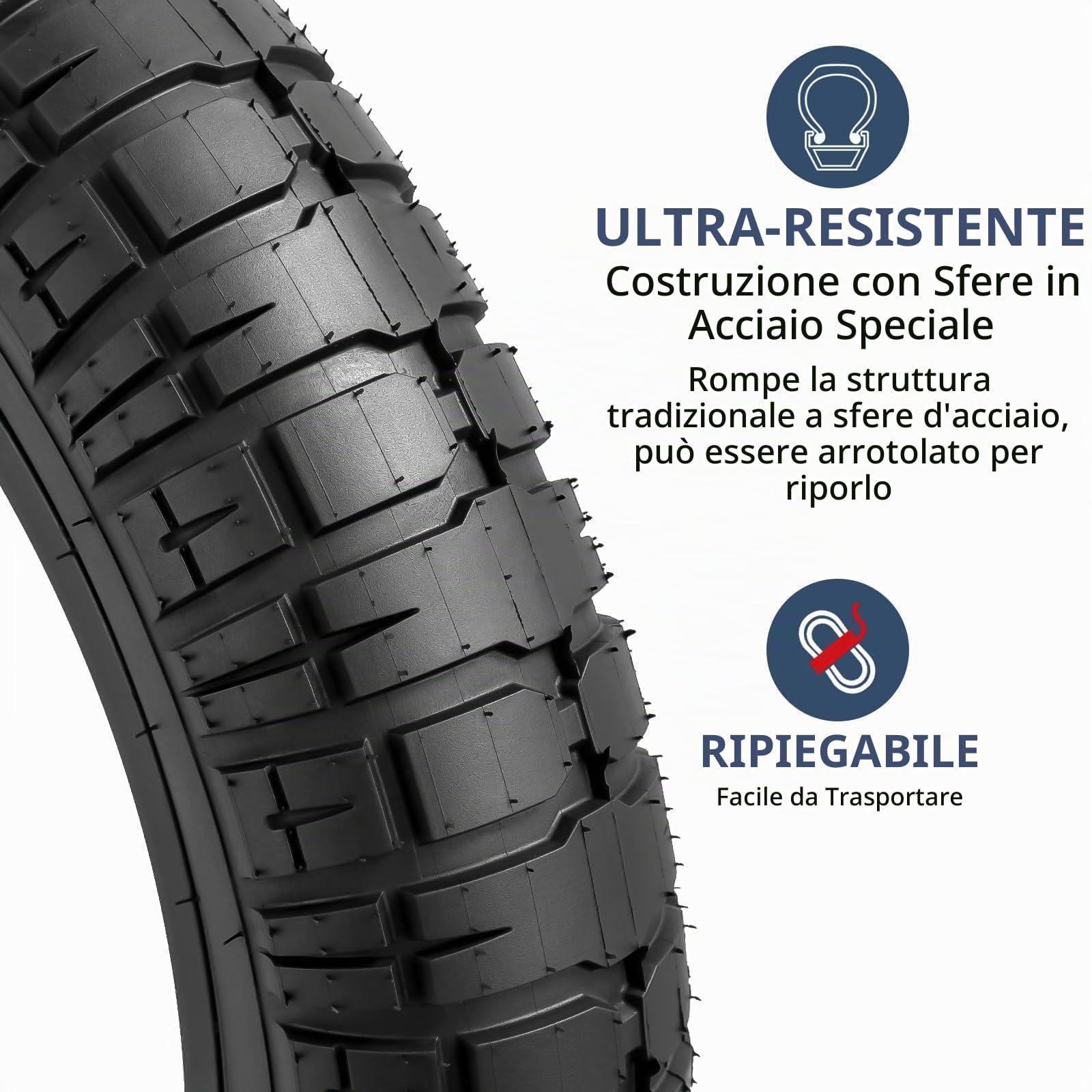 YUNSCM 2-PCS 20 pollici Fat E-bicicletta pneumatici 20x4.0/98-406 Compatible with 20x4.0 20X4 All-Terrain E-bicicletta pneumatici (Y-1310)