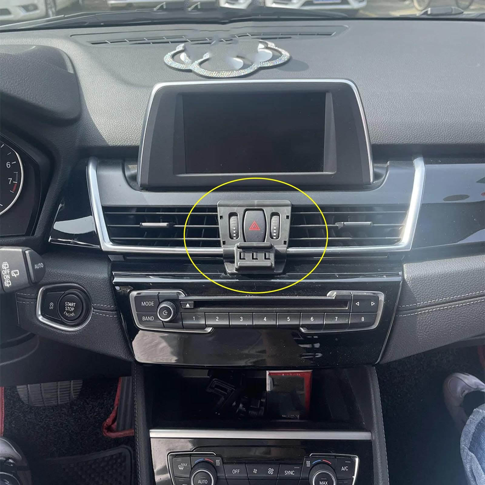 Soporte Móvil Coche para BMW Serie 2 F45 F46 220I 216D 2015-2018, Soporte para teléfono móvil de Coche con Clip para Rejilla de ventilación
