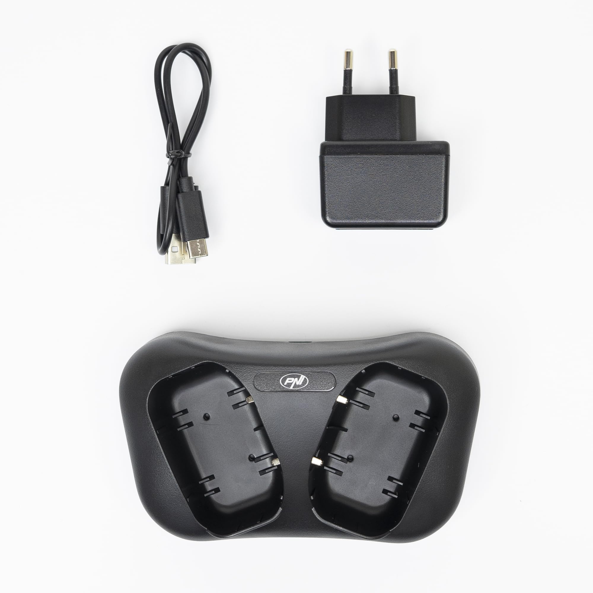 Stazione radio portatile PNI PMR R80 PRO, set di 2 pezzi, 0,5 W, impermeabile IP67, con torcia a LED, pulsante SOS, VOX, USB-C