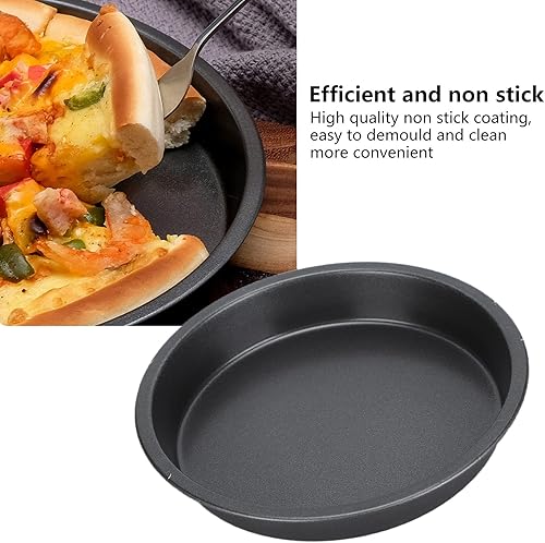 Miniatura 8 de TOPINCN Sartén para pizza, 2 sartenes antiadherentes de acero al carbono grueso para hornear de cocina y panadería (6 pulgadas)