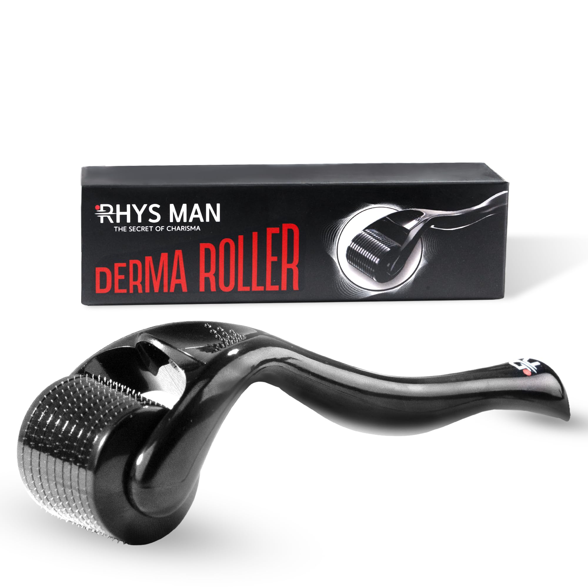 Beard Care Roller for Men Titanium Grooming Tool Scalp Care Kit Supports Fuller-Looking Beard Comfortable Grip Handle Ideal