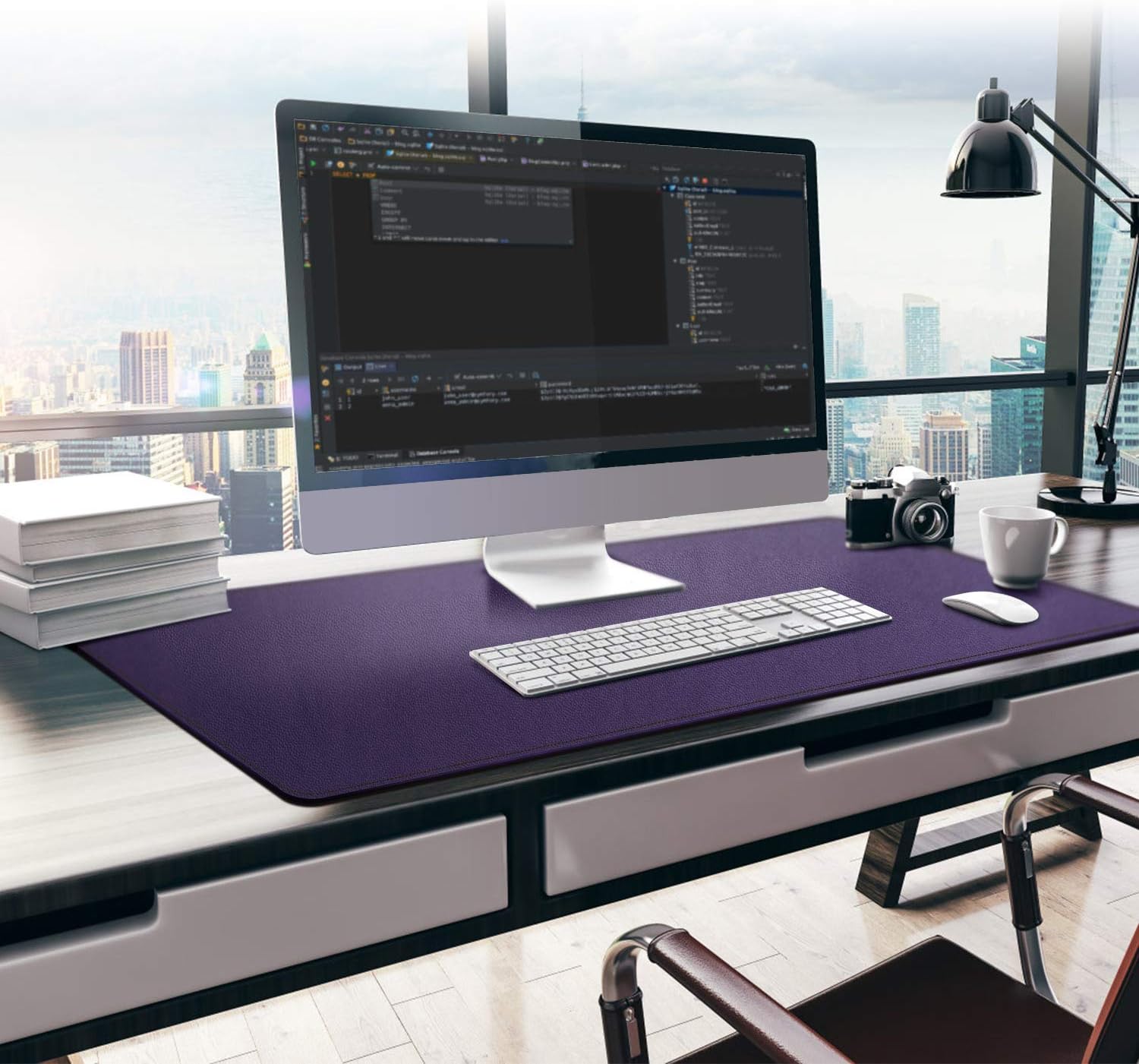 🛒 Crazy Deals Dual-Sided Multifunctional Desk Pad, Mydours PU Leather Waterproof Desk Blotter Protector, Leather Desk Wrting Mat Large Gaming Mouse Pad (37.4×15.7, Purple) Crazy Clearance Dual-Sided Multifunctional Desk Pad, Mydours PU Leather Waterproof Desk Blotter Protector, Leather Desk Wrting Mat Large Gaming Mouse Pad (37.4×15.7, Purple)