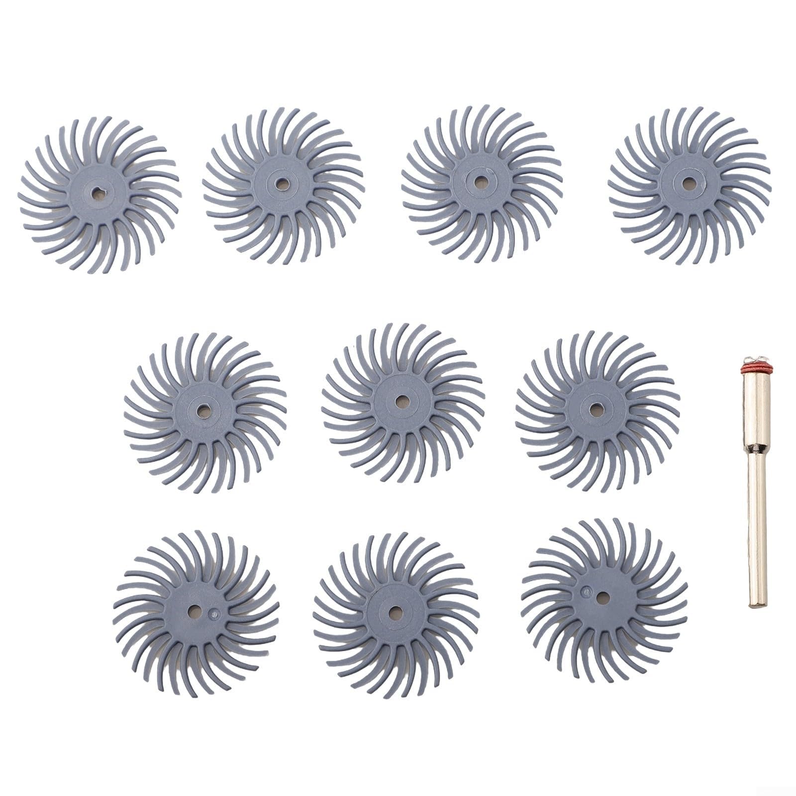 Kit di accessori per utensili rotanti con dischi radiali con rivestimento in ossido di alluminio per una preparazione efficace ma delicata (grana 120)