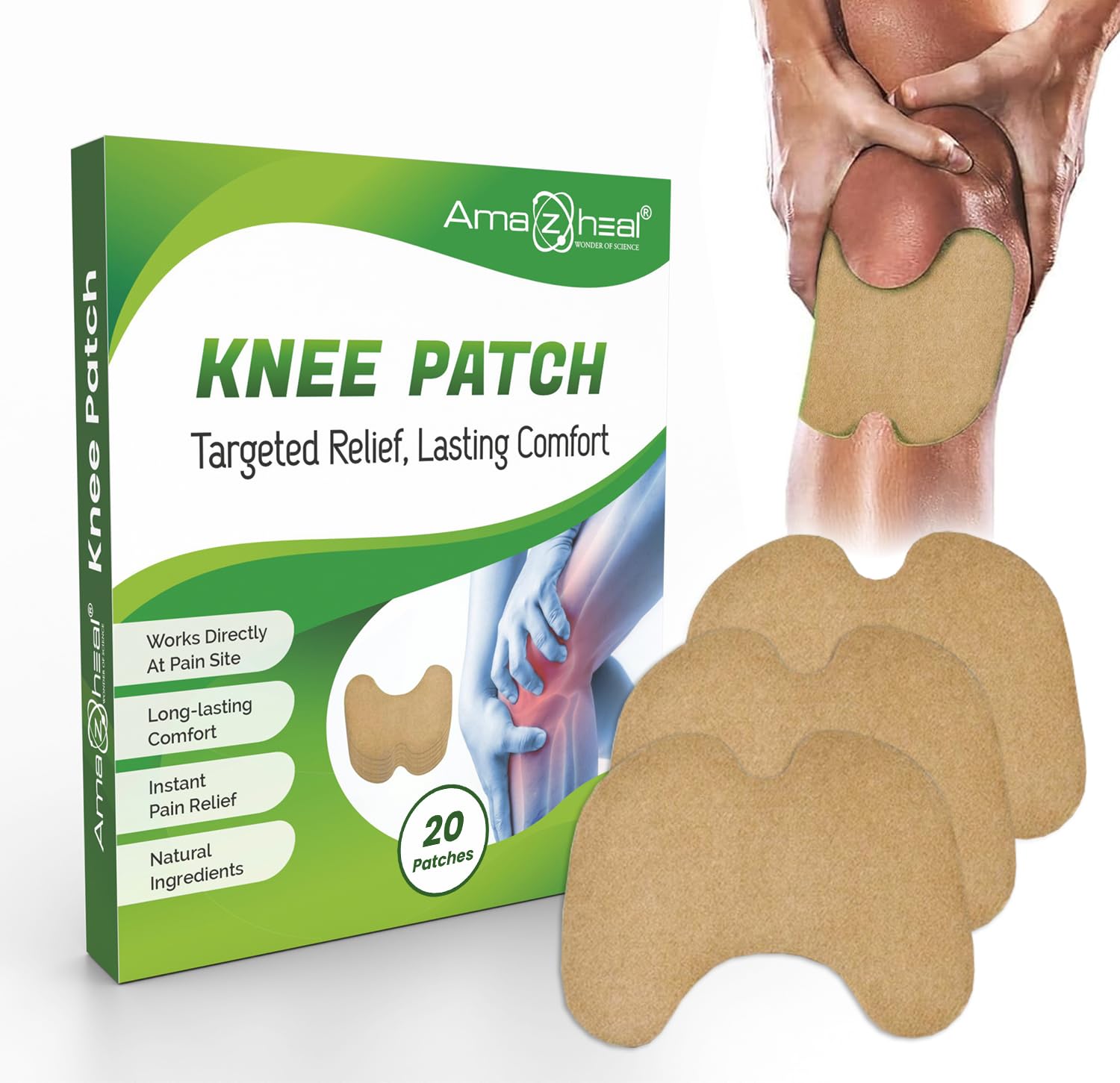 Buy AMAZHEAL Herbal Knee Pain Relief Patches | Instant Relief for Knee ...
