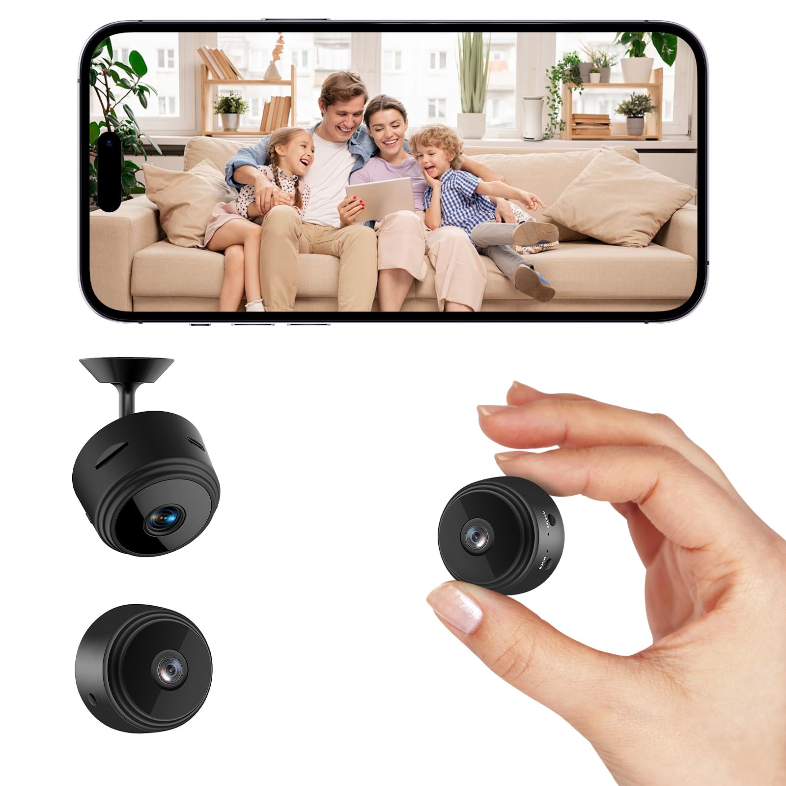 Photo 1 of Honey Tour Indoor Pet Security Camera with App Control, Small Wireless WiFi HD 1080P Camera for Home Use, Cat, Dog