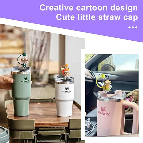 Miniatura 2 de Stanley - Funda de popote para vaso Stanley de 20, 30 y 40 onzas, accesorios de copa Stanley, tapa de popote para todos los popotes grandes de boca