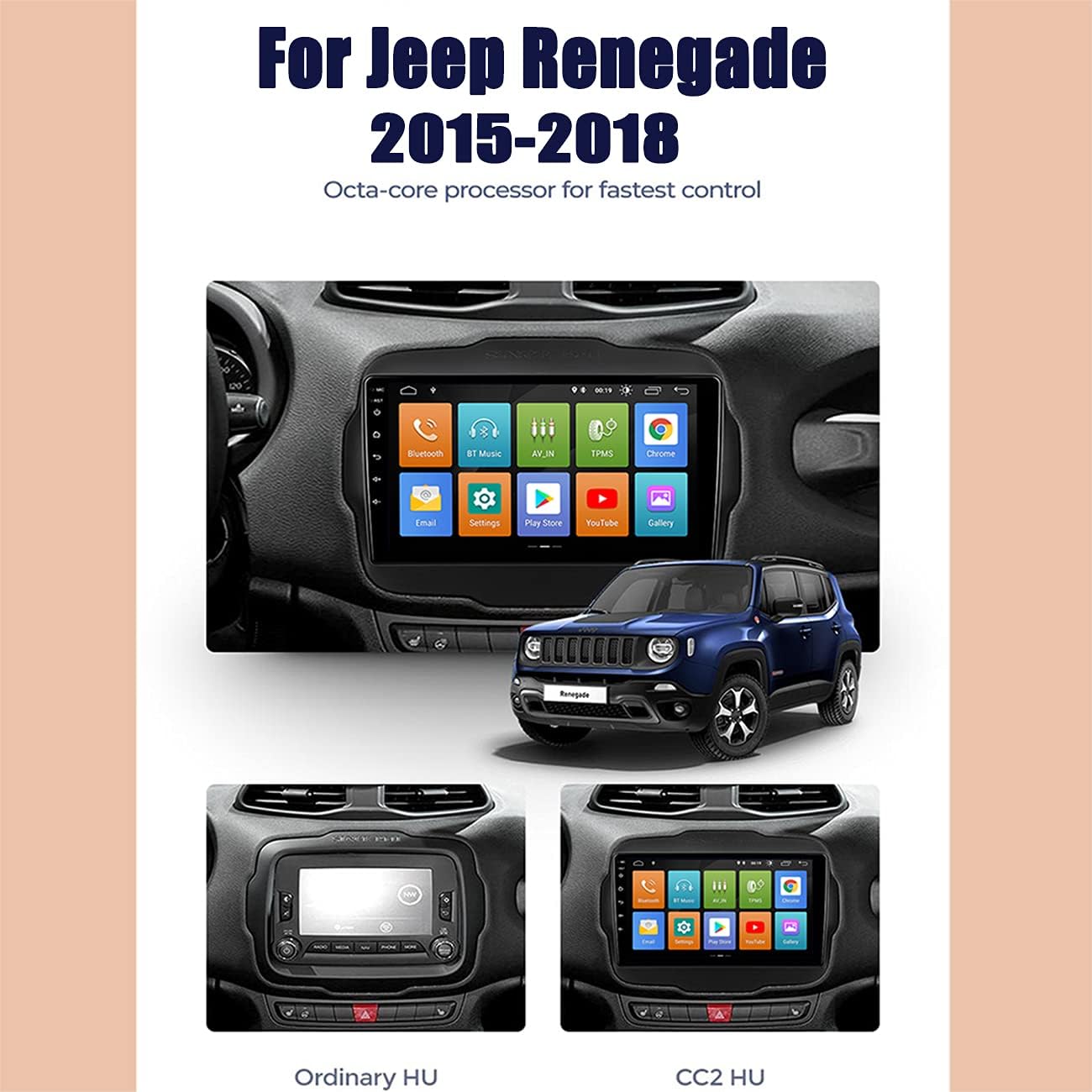 Exclusive Discount 80% Offer Android 10 Car Stereo for Jeep Renegade, 9 Inch Touch Screen GPS Navigation Bluetooth Head Unit Built-in DSP Supports OBD2 DVR TPMS Backup Camera Best Review Android 10 Car Stereo for Jeep Renegade, 9 Inch Touch Screen GPS Navigation Bluetooth Head Unit Built-in DSP Supports OBD2 DVR TPMS Backup Camera