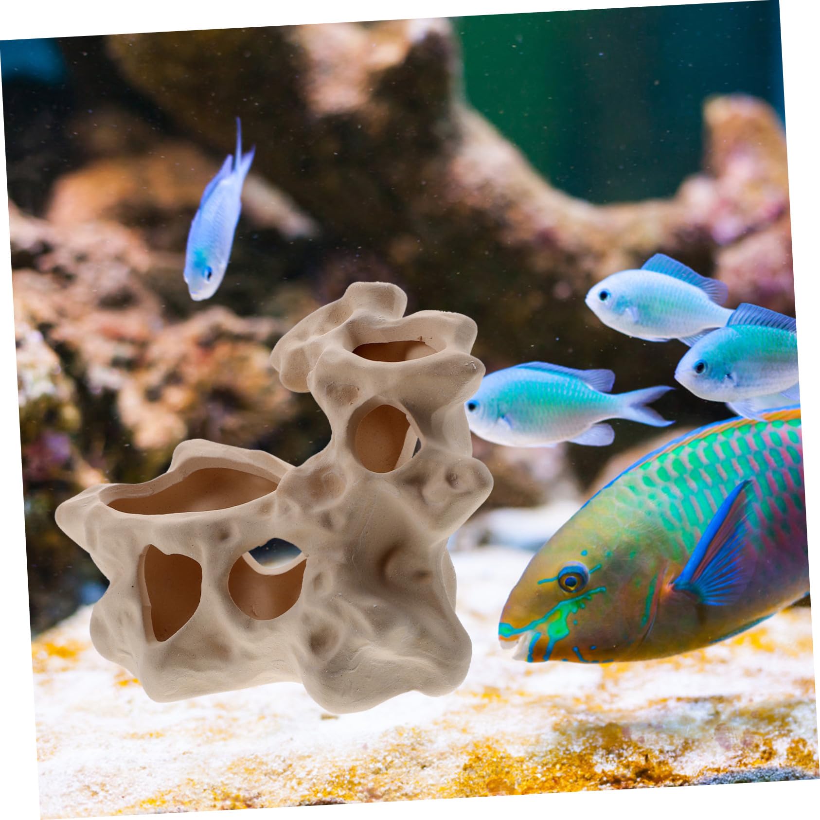 Keramikhöhle für Aquarium Fische und Garnelen, 1 Stück, Höhlenförmig