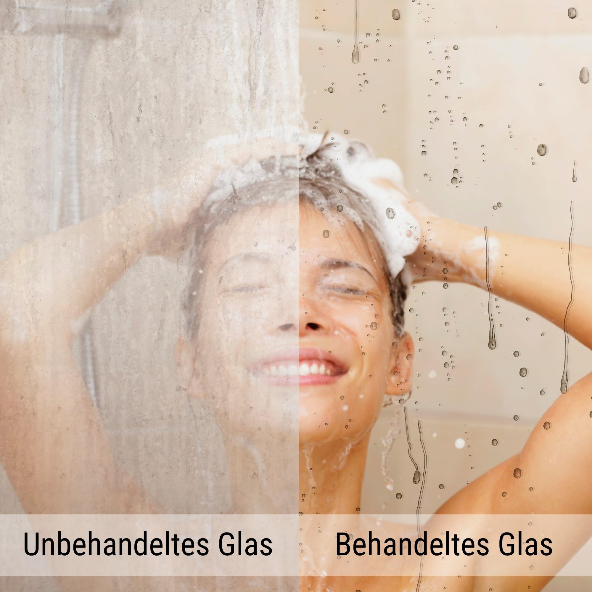 EnduroShield Glasbehandlungs-Set für Duschglas & Glasflächen - 250 ml | Weist Kalk & Seifenreste ab | Leichter zu reinigen | Einmal auftragen | Hält jahrelang